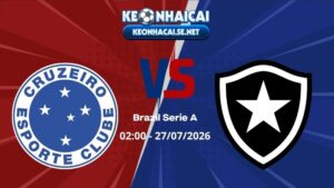 Soi Kèo Cruzeiro vs Botafogo 02h00 27/07/2026 - Brazil Serie A